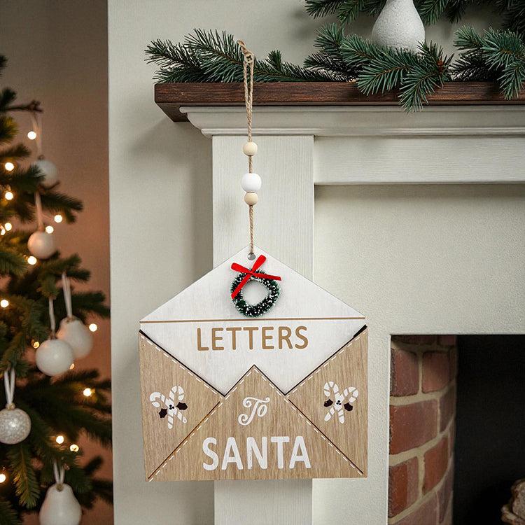 photoframesandart Wooden "Letter to Santa" Hanging Decoration