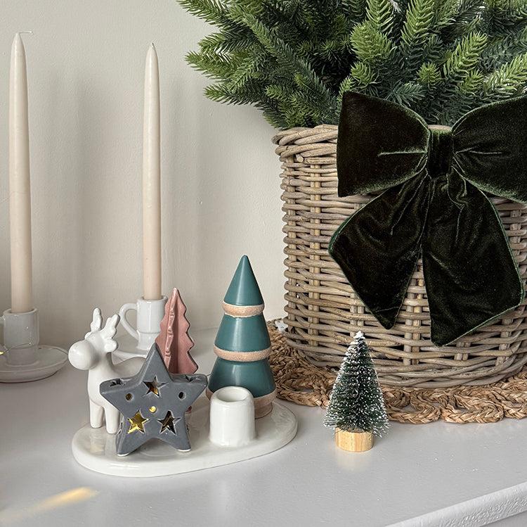 photoframesandart Woodland Candle Tray With LED Star