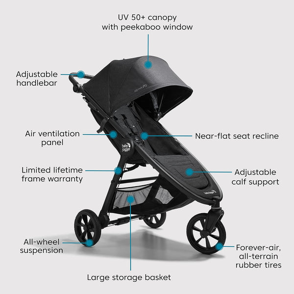 Piccolino Baby Jogger City Mini GT2 All Terrain Stroller Opulent Black