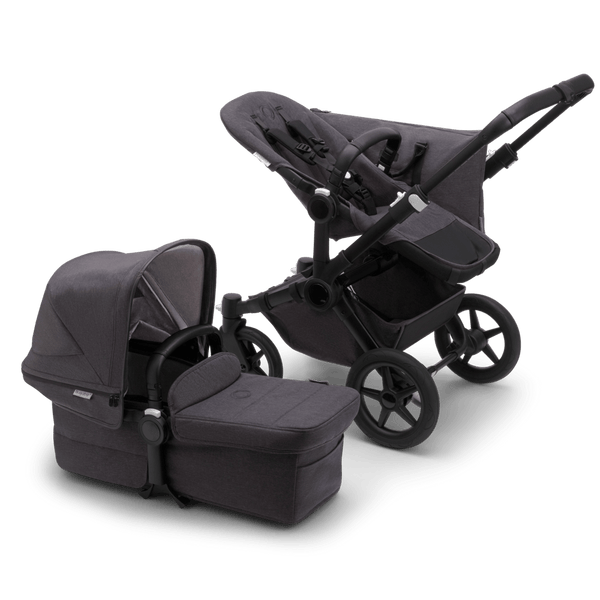 Piccolino Bugaboo Donkey 5 Stroller - Mineral Washed Black Midnight Black