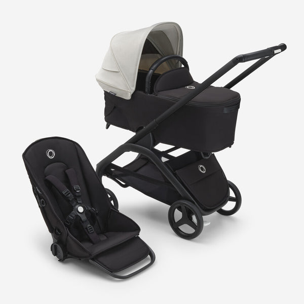piccolino Bugaboo Dragonfly Complete Stroller + Bassinet Black/Midnight Black/Misty White
