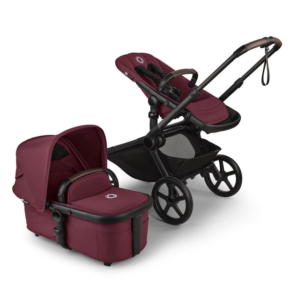 Piccolino Bugaboo Kangaroo Complete Stroller Black / Dark Cherry