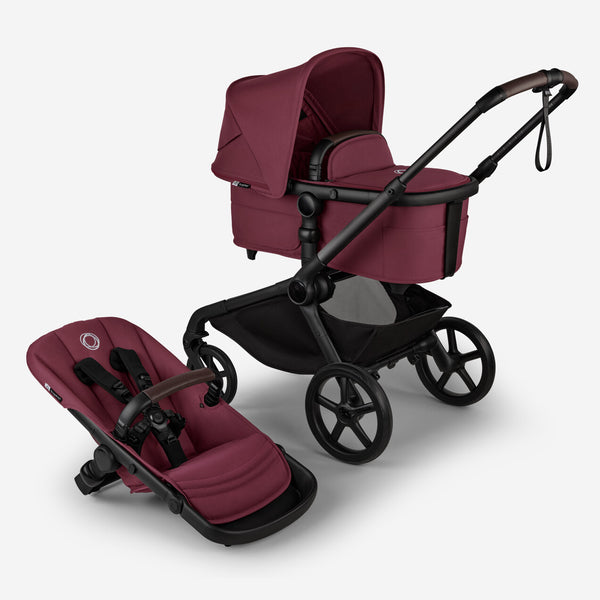 piccolino Bugaboo Kangaroo Complete Stroller Black / Dark Cherry