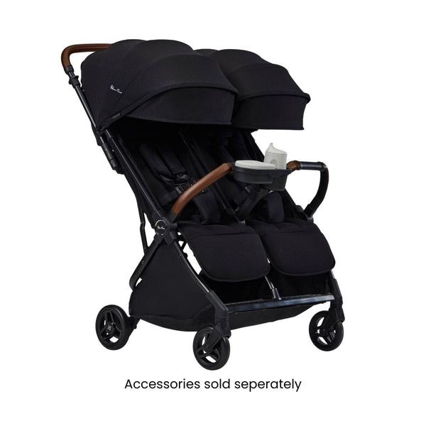 Piccolino Silver Cross Jet Double Stroller - Black
