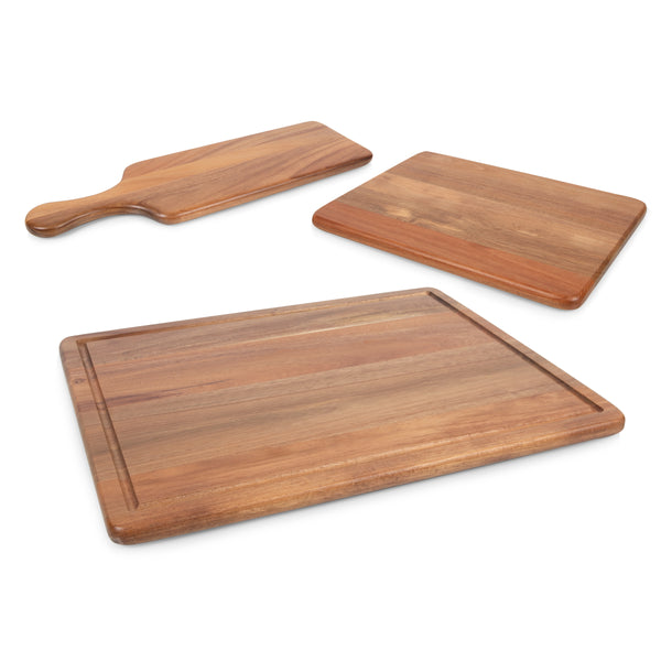 picnic time 3-Piece Acacia Wood Charcuterie Board Set