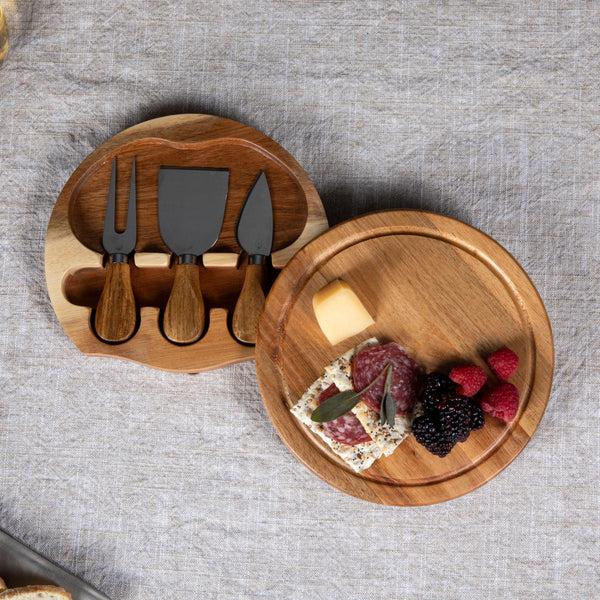 picnic time Acacia Brie Cheese Cutting Board & Tools Set