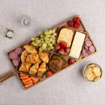Picnic Time Acacia Grazing Charcuterie Sectioned Serving Board