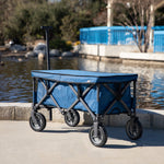 Picnic Time Adventure Wagon Elite Portable Utility Wagon With Table & Liner Dark Gray