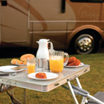 Picnic Time Aluminum Portable Picnic Table With Seats