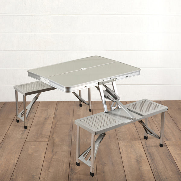 picnic time Aluminum Portable Picnic Table with Seats