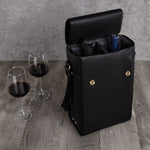 Picnic Time Barossa Two Bottle Leatherette Wine Tote