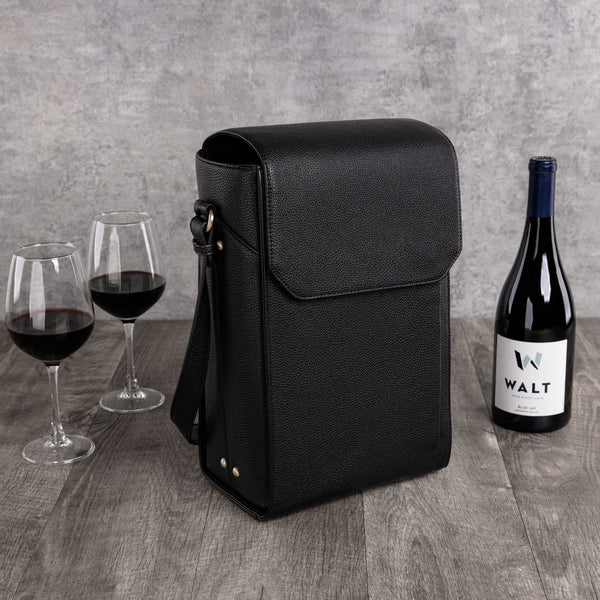 picnic time Barossa Two Bottle Leatherette Wine Tote