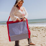 Picnic Time Beachcomber Portable Beach Chair & Tote Blue
