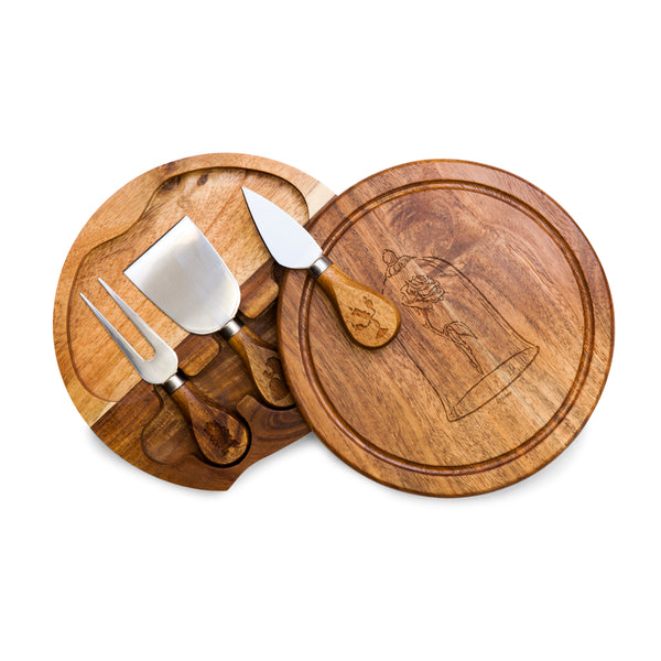 picnic time Beauty & the Beast - Acacia Brie Cheese Cutting Board & Tools Set