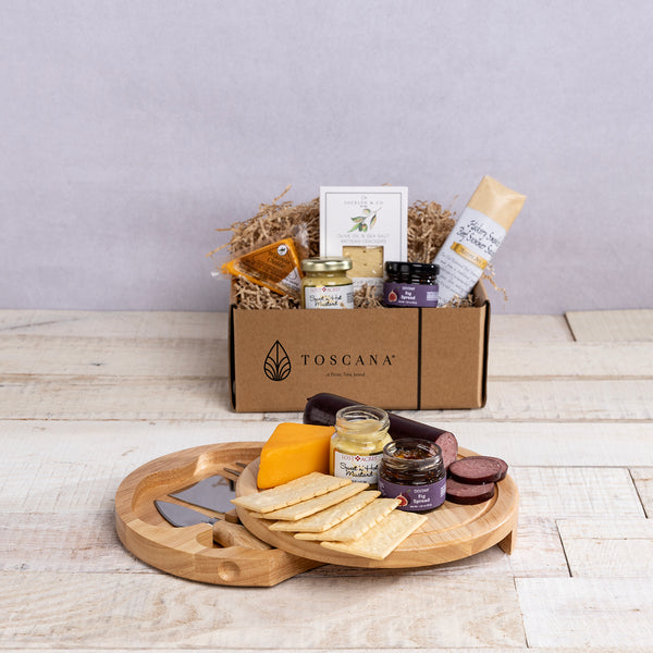 picnic time Brie Cheese Board with Gourmet Gift Pack