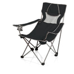 Picnic Time Campsite Camp Chair Navy Blue With Gray Accents