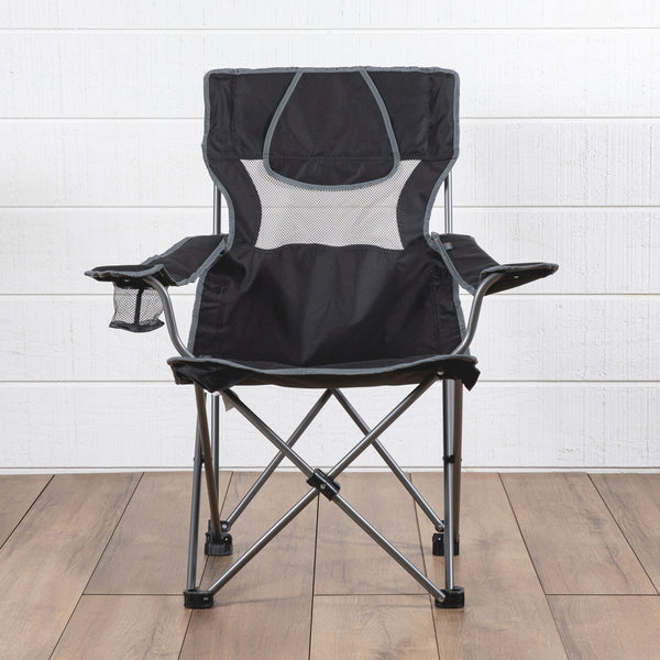 picnic time Campsite Camp Chair Navy Blue with Gray Accents