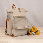 Picnic Time Carmel Roll Top Picnic Backpack Cooler Gray