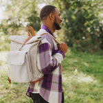 Picnic Time Carmel Roll Top Picnic Backpack Cooler Gray