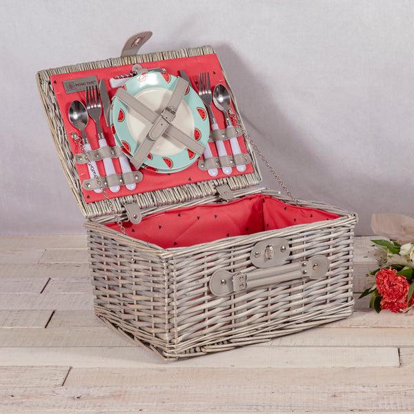 picnic time Catalina Picnic Basket Red & White Plaid Pattern