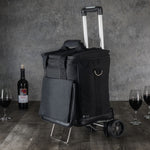 Picnic Time Cellar 6-Bottle Wine Carrier & Cooler Tote With Trolley