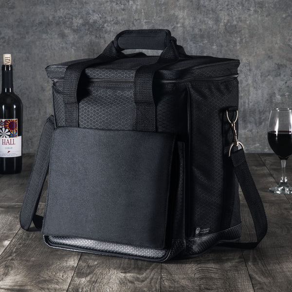 picnic time Cellar 6-Bottle Wine Carrier & Cooler Tote with Trolley