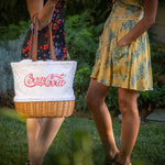 Picnic Time Coca-Cola - Coronado Canvas And Willow Basket Tote