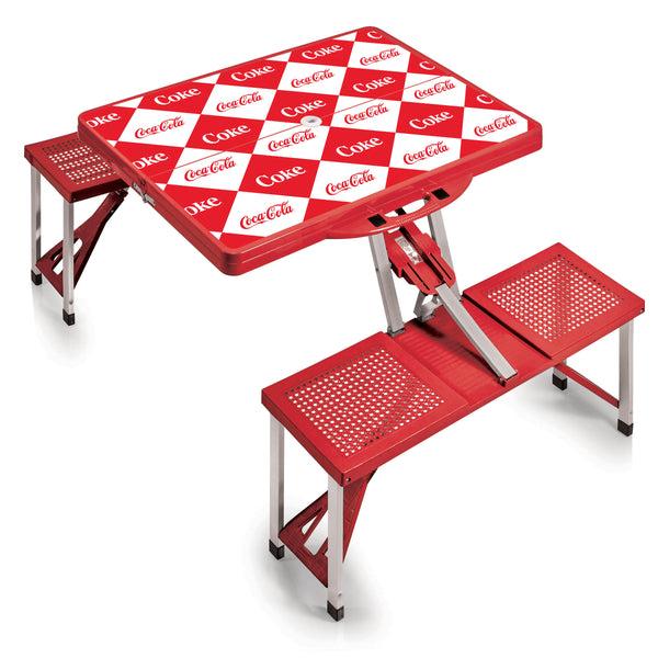 picnic time Coca-Cola - Picnic Table Portable Folding Table with Seats