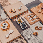 Picnic Time Concerto Glass Top Cheese Cutting Board & Tools Set