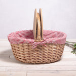 Picnic Time Country Picnic Basket Navy Blue & White Stripe