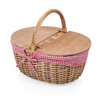 Picnic Time Country Picnic Basket Navy Blue & White Stripe
