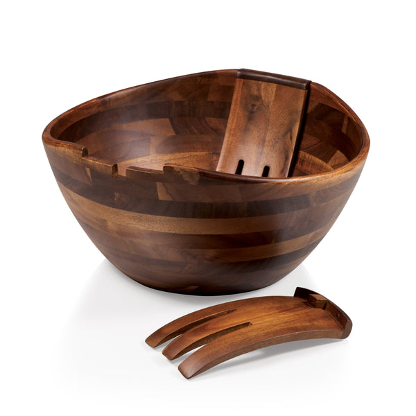 picnic time Fabio Viviani - Mescolare Large Salad Bowl with Integrated Serving/Tossing Tools