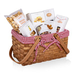 Picnic Time Farmhouse Basket With Gourmet Gift Pack