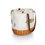 Picnic Time Friends Central Perk - Coronado Canvas And Willow Basket Tote