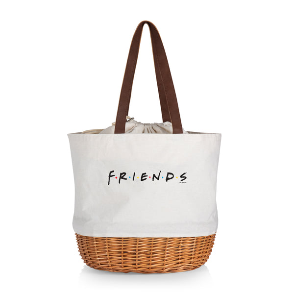 picnic time Friends - Coronado Canvas and Willow Basket Tote
