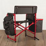 Picnic Time Fusion Camping Chair Dark Gray With Red Accents