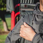 Picnic Time Fusion Camping Chair Dark Gray With Red Accents