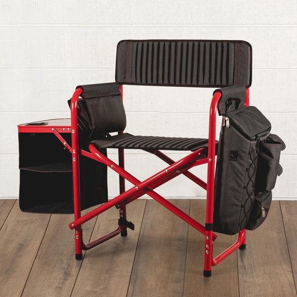 picnic time Fusion Camping Chair Dark Gray with Red Accents