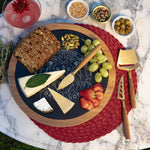 Picnic Time Harry Potter - Insignia Acacia And Slate Serving Board With Cheese Tools Gryffindor