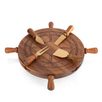 Picnic Time Helmsman Lazy Susan Cheese Board With Tool Set