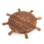 Picnic Time Helmsman Lazy Susan Cheese Board With Tool Set