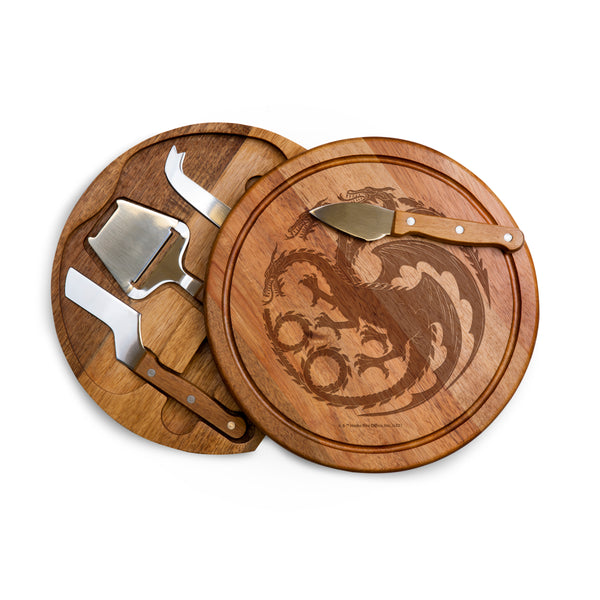 picnic time House of the Dragon - Acacia Circo Cheese Cutting Board & Tools Set