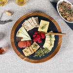 Picnic Time Insignia Acacia And Slate Serving Board With Cheese Tools