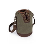 Picnic Time Insulated Growler Tote Gray With Black Accents