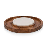 Picnic Time Isla Serving Platter With Marble Cheeseboard Insert