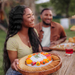 Picnic Time Isla Serving Platter With Marble Cheeseboard Insert
