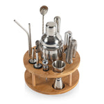 Picnic Time Lazy Susan Bar Tool Set (Bamboo & Stainless Steel)