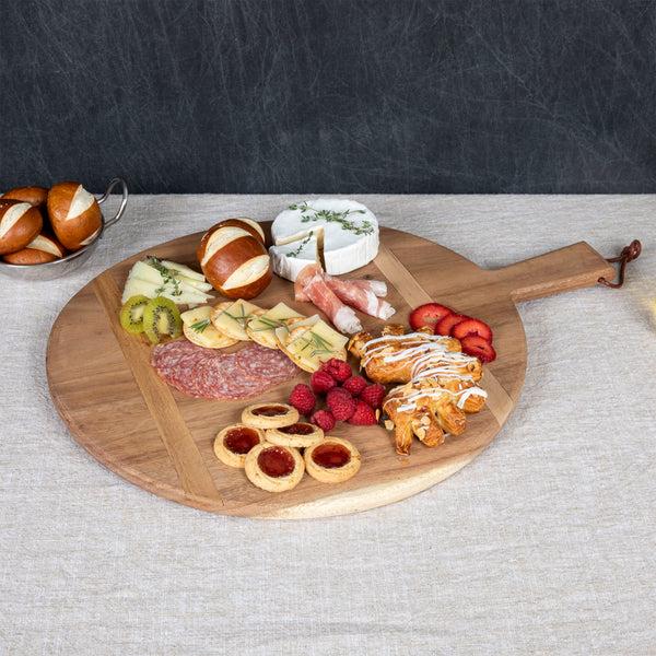 picnic time Madera Round Charcuterie Board - 22.5" x 18"