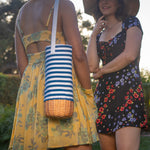 Picnic Time Malbec Insulated Canvas And Willow Wine Bottle Basket Beige Canvas