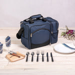 Picnic Time Malibu Picnic Basket Cooler Black With Gray Accents